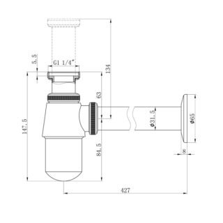 Eastbrook Round Minimalist Bottle Trap - Chrome - Image 2