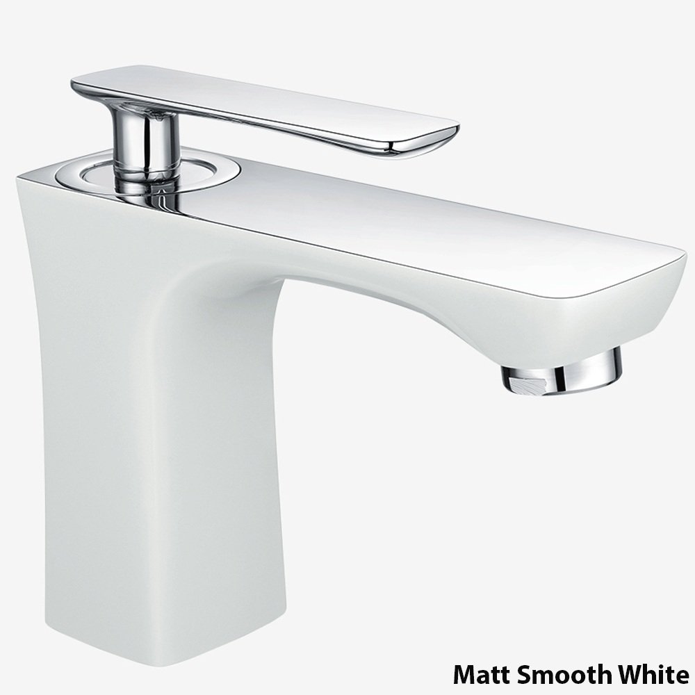 Eastbrook Helston Mono Basin Mixer Tap With Waste - Chrome/Matt Smooth White