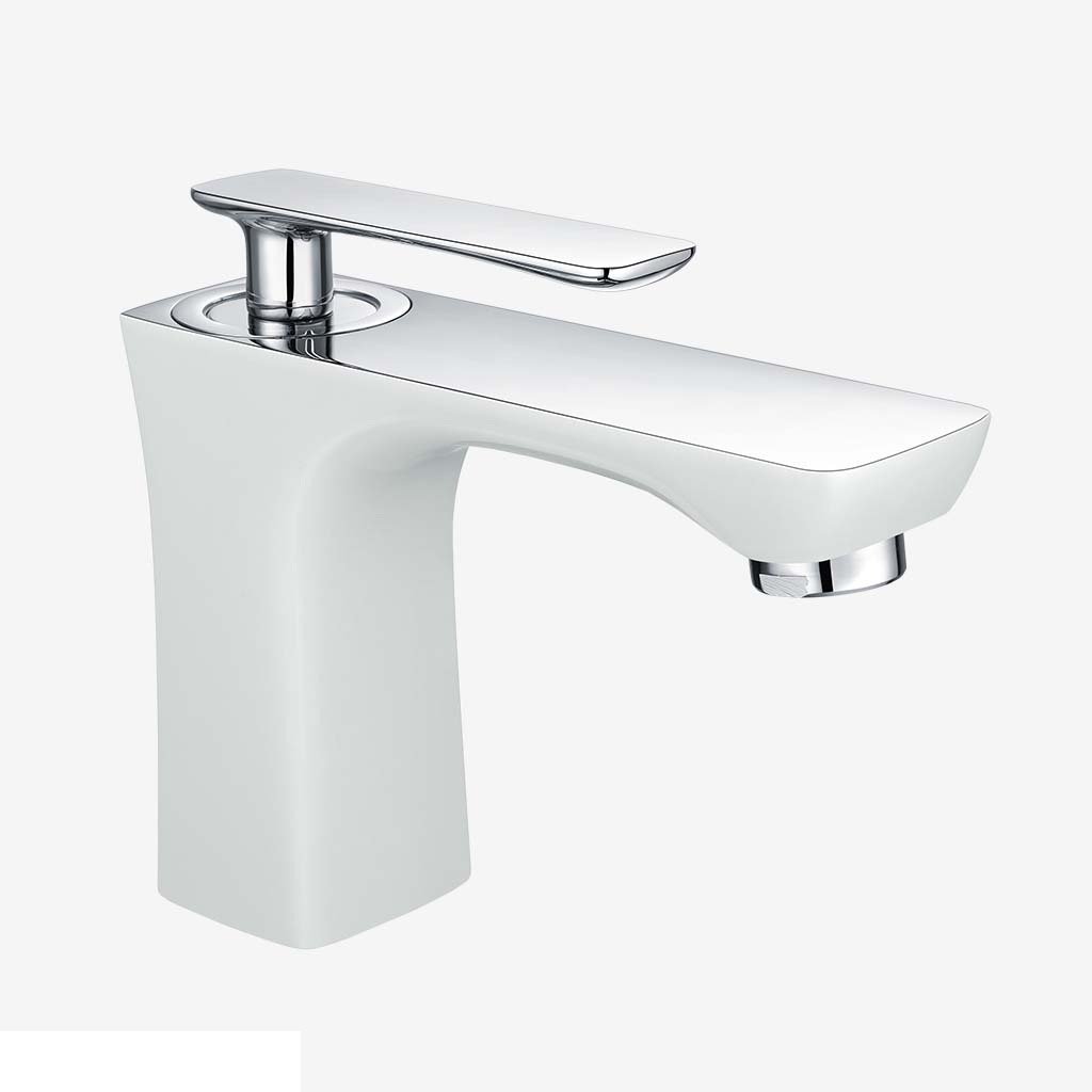 Eastbrook Helston Mono Basin Mixer Tap With Waste - Chrome/Matt Textured White