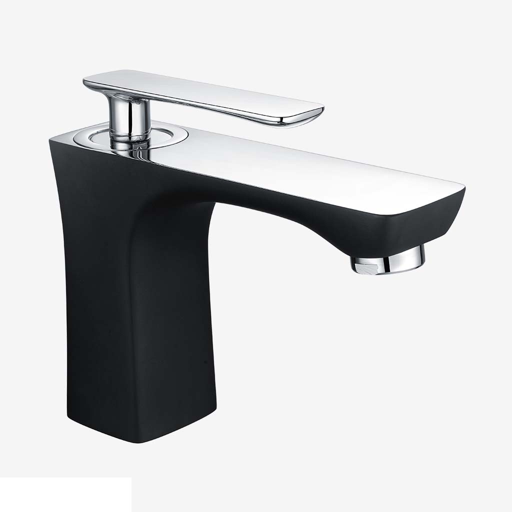 Eastbrook Helston Mono Basin Mixer Tap With Waste - Chrome/Gloss Black