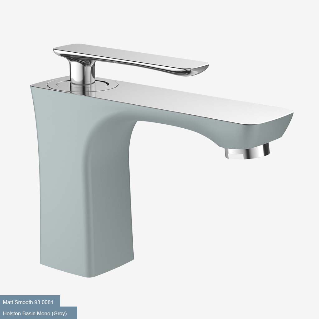 Eastbrook Helston Mono Basin Mixer Tap With Waste - Chrome/Matt Textured Grey