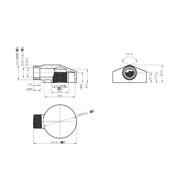 Eastbrook Square Wall Outlet Elbow - Image 2