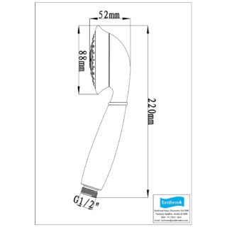 Eastbrook Type 60 Shower Handset With Multiple Spray Functions - Chrome - Image 2