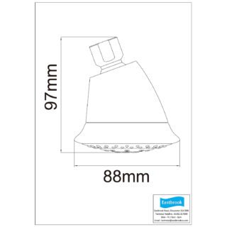 Eastbrook Type 10 Round Wall Mounted Shower Head - Chrome - Image 2