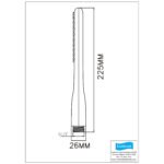 Eastbrook Needle Design Shower Handset With Full Spray Single Function - Chrome - Image 2