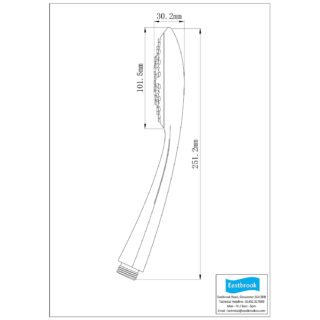 Eastbrook Type 50 Round Shower Handset With Full Spray Single Function - Chrome - Image 2