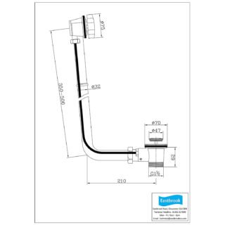 Eastbrook Exposed Pop Up Bath Waste - Image 2