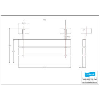 Eastbrook Solid Wood Shower Seat - Image 2