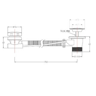 Eastbrook Bath Pop Up Waste And Overflow - Image 2