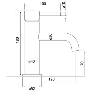 Eastbrook Meriden Mono Basin Mixer Tap With Waste - Image 2