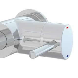 Eastbrook Meriden Wall Mounted Single Side Lever Basin Mixer Tap With Curved Spout - Image 2