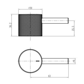 Eastbrook Meriden Full Knurling Tap Handle For Bath Filler And Bath Shower Mixer Taps - Image 2
