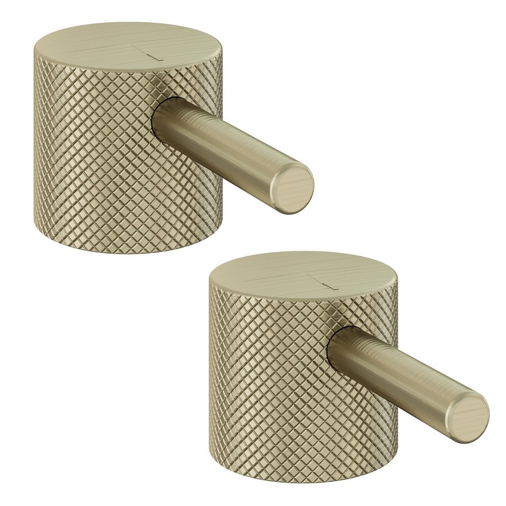 Eastbrook Meriden Full Knurling Tap Handle For Bath Filler And Bath Shower Mixer Taps - Brushed Brass