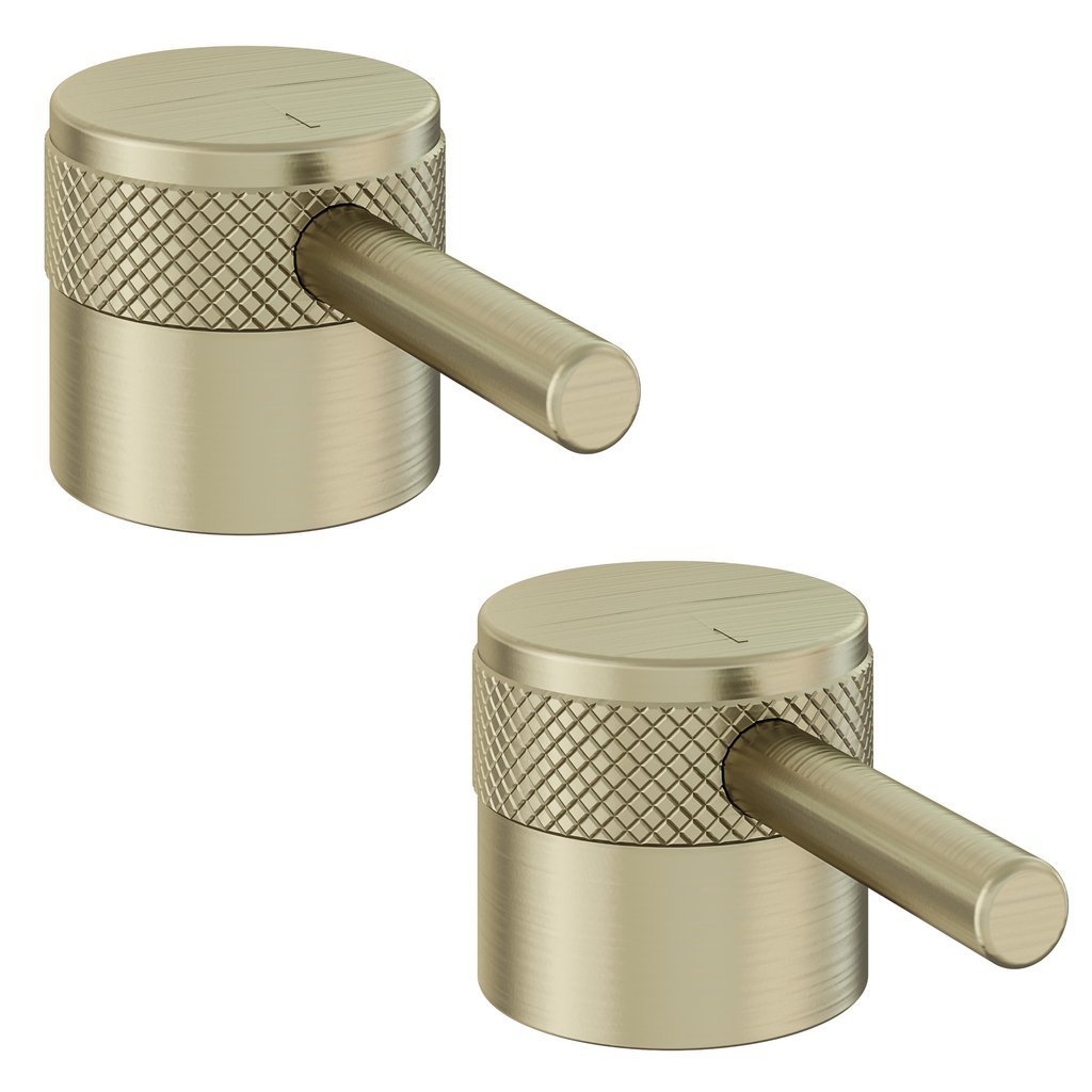 Eastbrook Meriden Half Knurling Tap Handle For Bath Filler And Bath Shower Mixer Taps - Brushed Brass