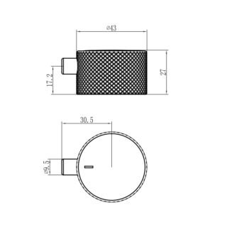Eastbrook Meriden Full Knurling Tap Handle For Wall Mounted Basin And Bath Mixer Taps - Image 2