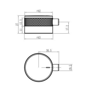 Eastbrook Meriden Half Knurling Tap Handle For Wall Mounted Basin And Bath Mixer Taps - Image 2