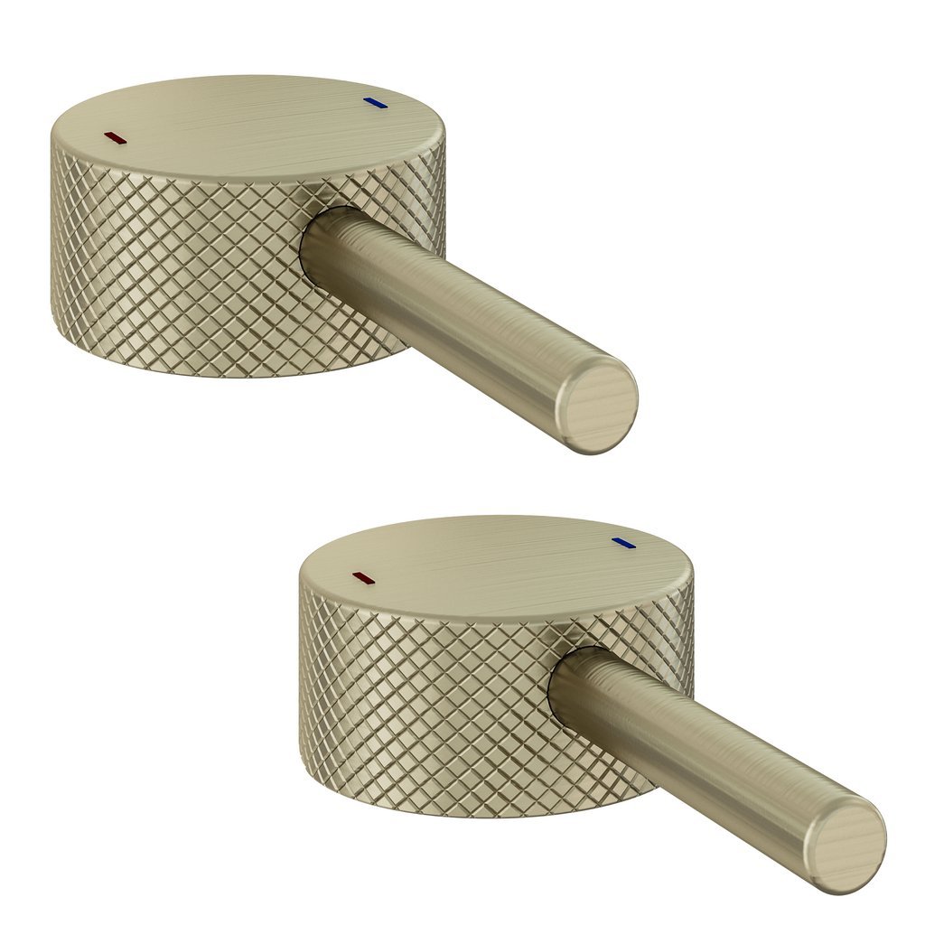 Eastbrook Meriden Full Knurling Tap Handle For Freestanding Bath Taps - Brushed Brass