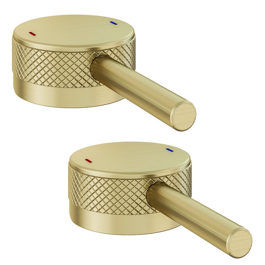 Eastbrook Meriden Half Knurling Tap Handle For Freestanding Bath Taps - Brushed Brass