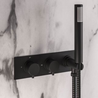 Eastbrook Meriden 2 Outlet Landscape Thermostatic Concealed Shower Valve With Handset And Hose - Image 2