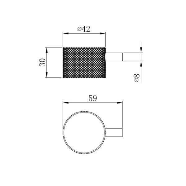 Eastbrook Meriden Full Knurling Handle For Thermostatic Shower Valves - Image 2