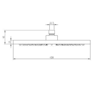Eastbrook Meriden Round Easy Clean Shower Head - 250mm x 250mm - Image 2