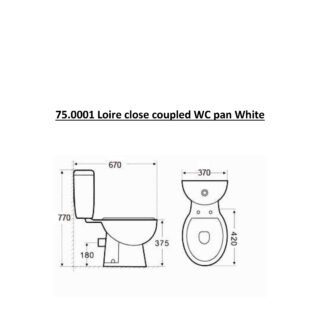 Eastbrook Loire Close Coupled Toilet With Cistern And Soft Close Toilet Seat - White - Image 2