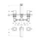 Flova Essence 3-Hole Basin Mixer Tap With Clicker Waste Set - Diamond Chrome - Image 2