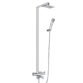 Flova Essence Thermostatic Exposed Shower Column With Hand Shower Set And Diverter Bath Spout - Diamond Chrome