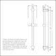 Bristan Evo Riser Rail With Adjustable Fixing Brackets - White/Chrome - Image 2