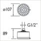 Bristan Multi Function Fixed Shower Head - Chrome - Image 2