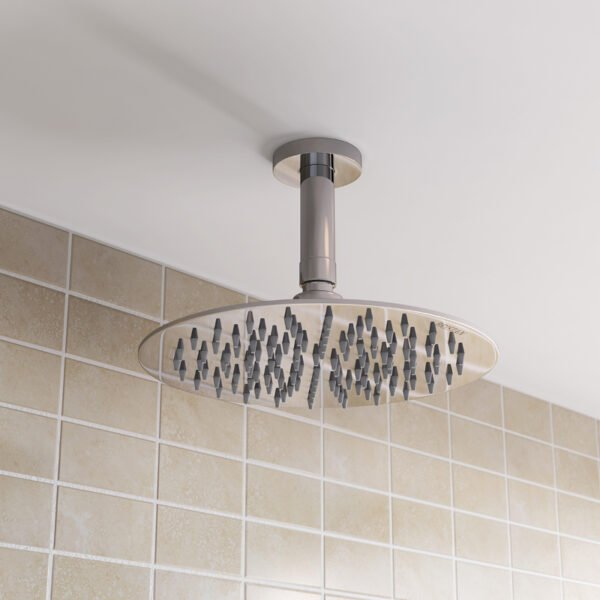 Bristan Slimline Round Fixed Shower Head - 200mm Wide - Chrome - Image 3