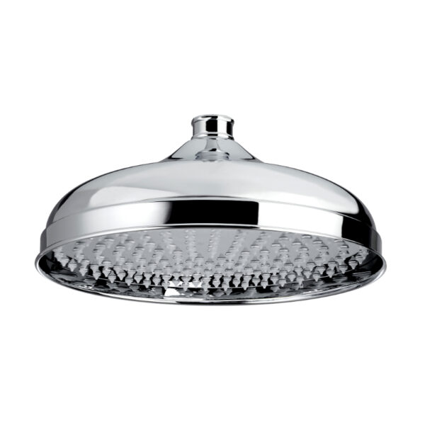 Bristan traditional Round Fixed Shower Head - 300mm Wide - Chrome