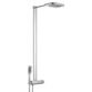 Flova Fusion Goclick 3 Outlet Exposed Thermostatic Shower Column With Flow Control - Diamond Chrome