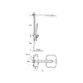 Flova Fusion Goclick 3 Outlet Exposed Thermostatic Shower Column With Flow Control - Diamond Chrome - Image 2