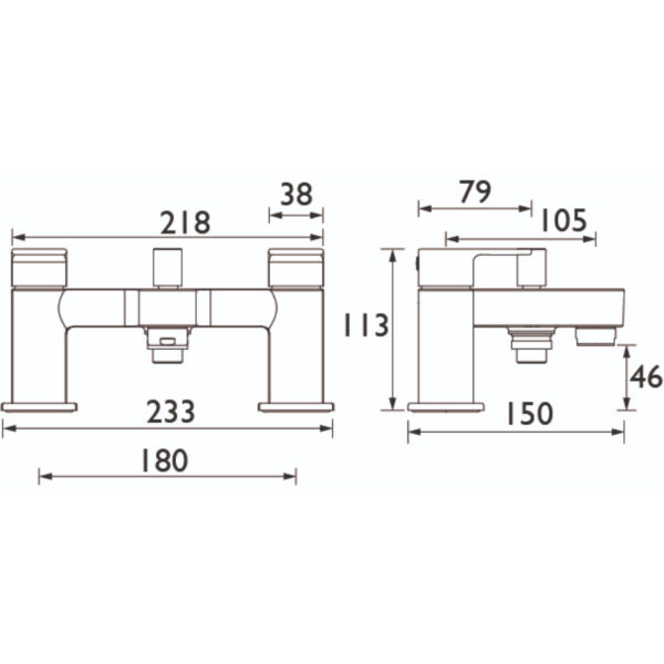 Bristan Frenzy Bath Shower Mixer Tap - Chrome - Image 2