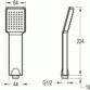 Flova Dekka Single Function Shower Handset - Diamond Chrome - Image 2