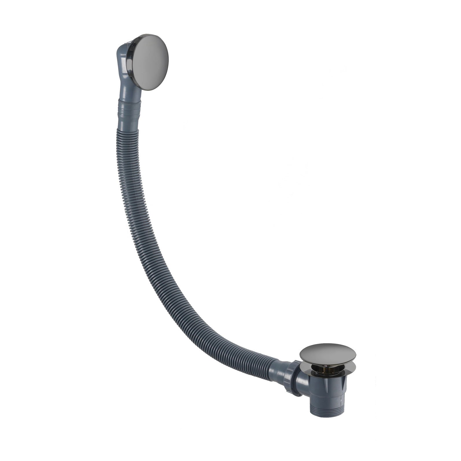 Flova Bath Clicker Waste With Overflow - Gun Metal