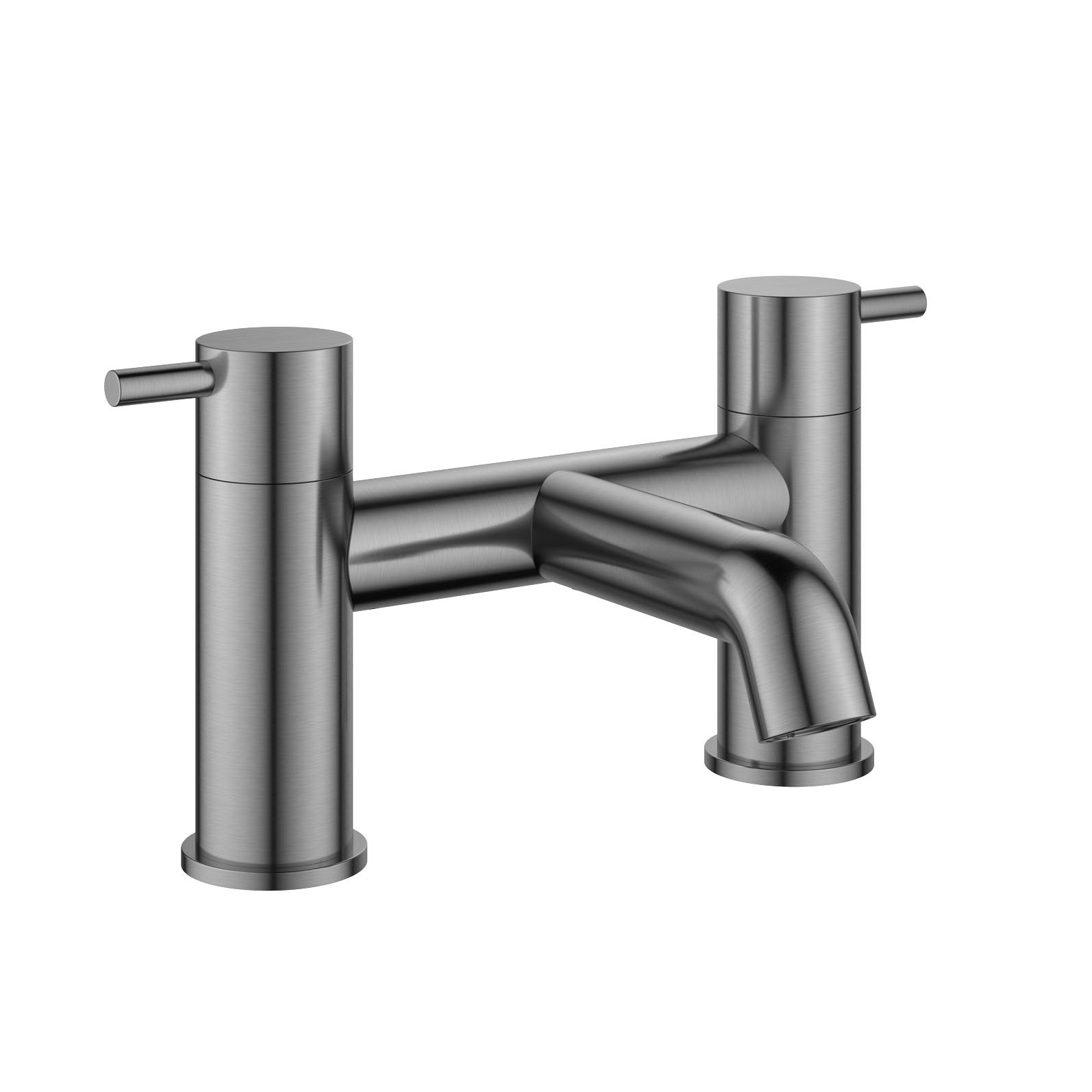 Flova Levo Deck Mounted Bath Filler Tap - Gun Metal