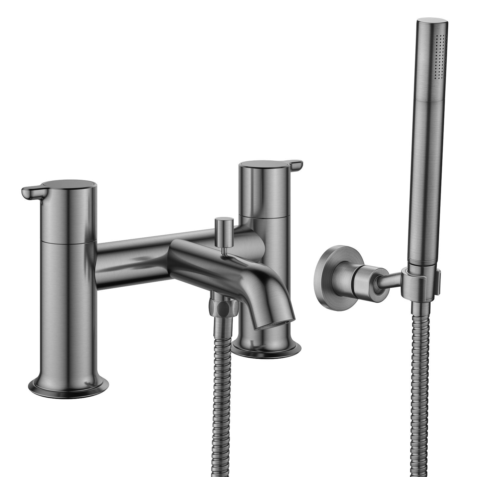 Flova Moonlight Bath Shower Mixer Tap With Shower Kit - Gun Metal