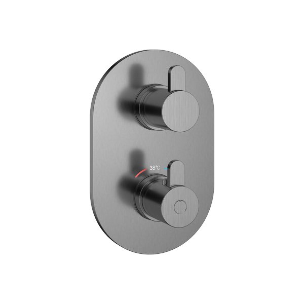 Flova Smart Oval Smartbox Finishing Kit - Gun Metal
