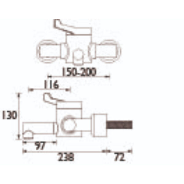 Bristan Tmv3 Wall Mounted Single Control Hospital Basin Mixer Tap - Chrome - Image 2