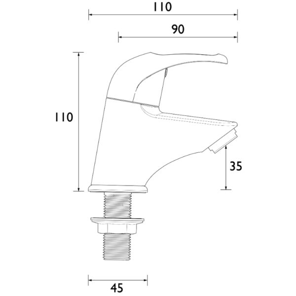 Bristan Java Basin Pillar Taps - Chrome - Image 2