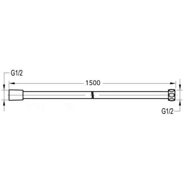 Flova Design Pvc Smooth Shower Hose - 1500mm Long - Image 2