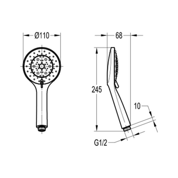 Flova 5-Function ABS Shower Handset - Image 2