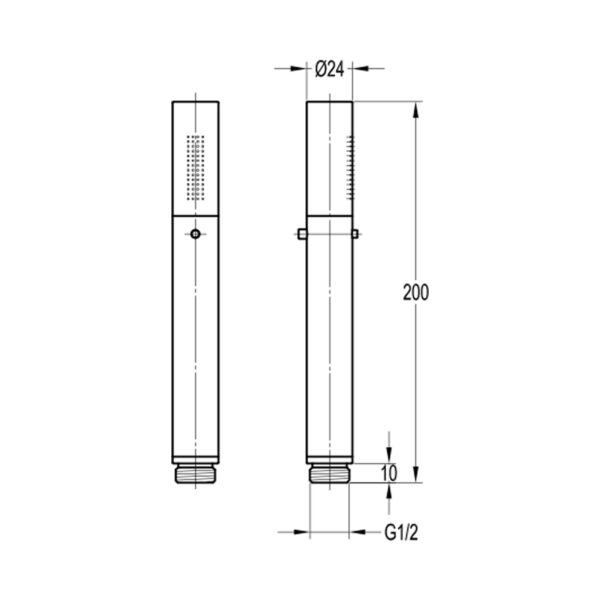 Flova Pencil 2-Function Shower Handset - Image 2