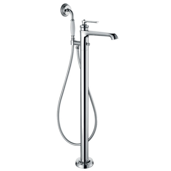 Flova Liberty Floor Standing Tall Bath Shower Mixer With Shower Set