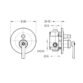 Flova Liberty 2 Outlet Concealed Manual Shower Valve With 2-Way Diverter - Diamond Chrome - Image 2