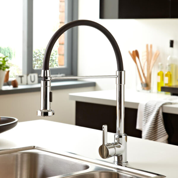 Bristan Liquorice Monobloc Sink Mixer Tap With Pull Down Spray - Chrome - Image 3