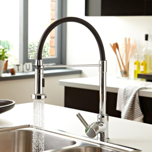 Bristan Liquorice Monobloc Sink Mixer Tap With Pull Down Spray - Chrome - Image 4