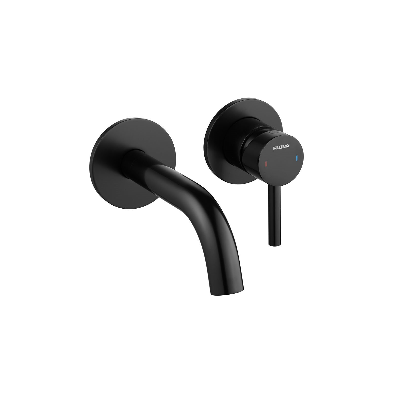 Flova Levo 2-Hole Concealed Basin Mixer Tap Finishing set - Matt Black